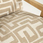 Fauteuil Olek – stof & hout taupe libre