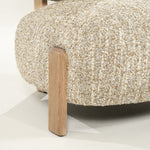 Fauteuil Reza – stof beige & naturel frame