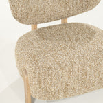 Fauteuil Reza – stof taupe & naturel frame