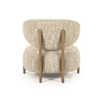 Fauteuil Reza – stof beige & bruin frame