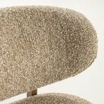 Fauteuil Reza – stof taupe & bruin frame