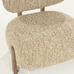Fauteuil Reza – stof taupe & bruin frame