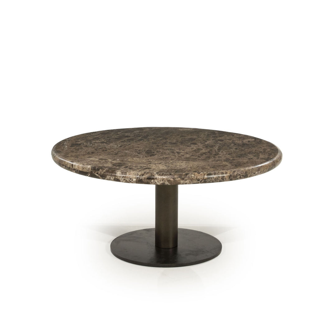 Salontafel Luigi – ijzer & emperador marmer bruin