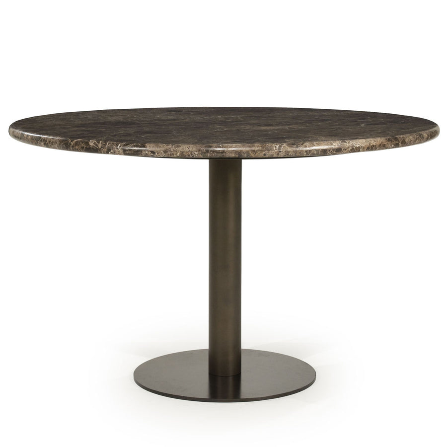 Eettafel Luigi – ijzer & emperador marmer bruin