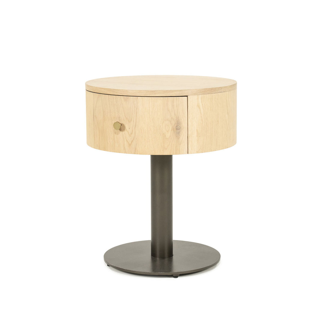 Nachtkastje Skye – eikenhout & metaal naturel