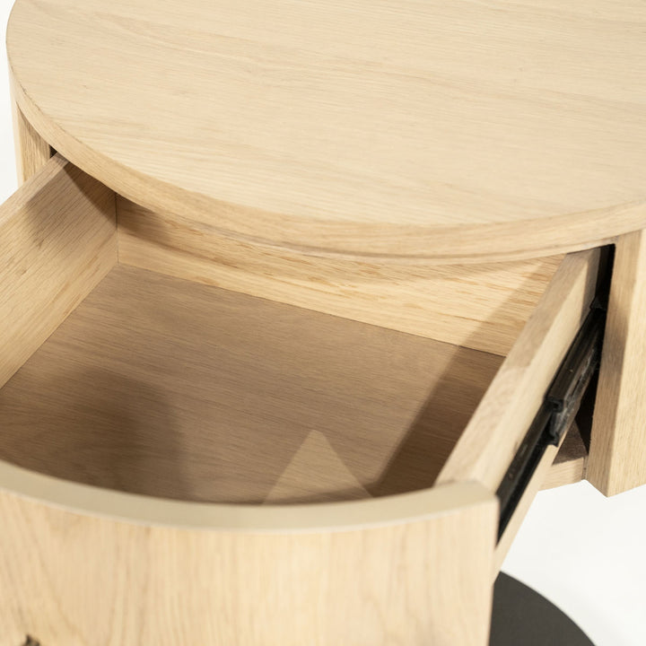 Nachtkastje Skye – eikenhout & metaal naturel