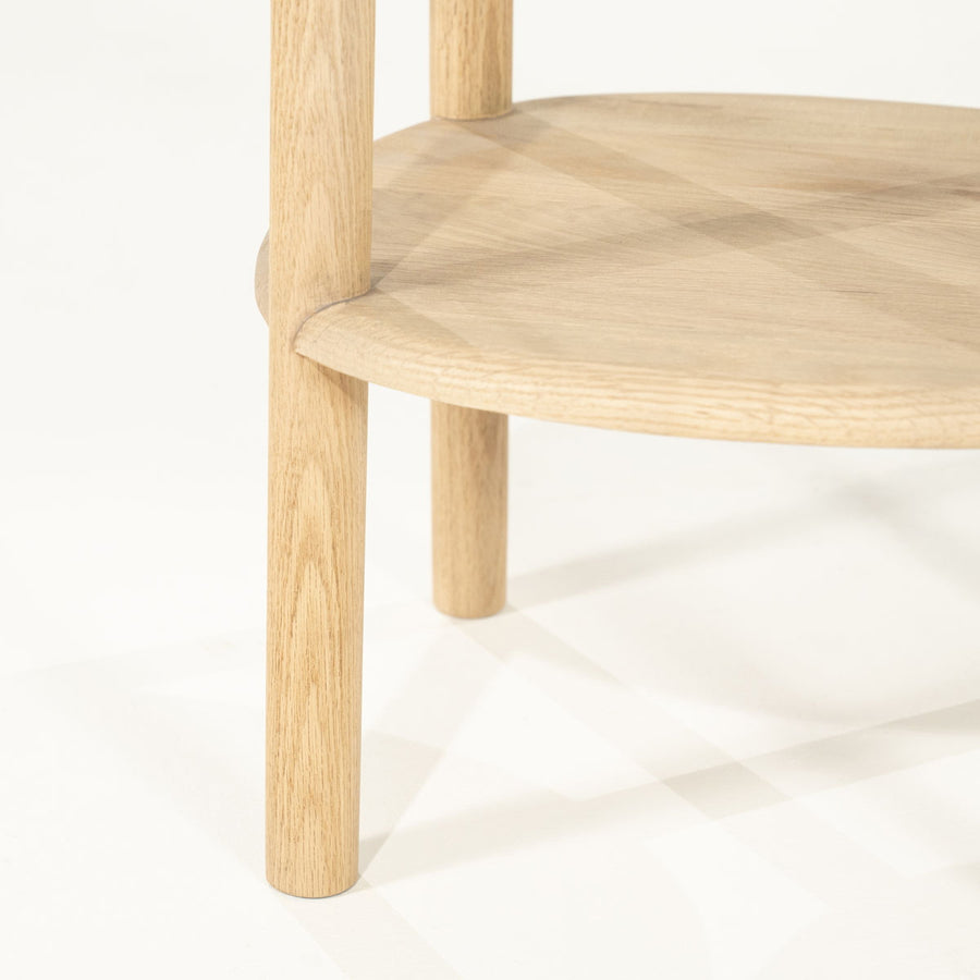 Bijzettafel Cleo – eikenhout & glas naturel