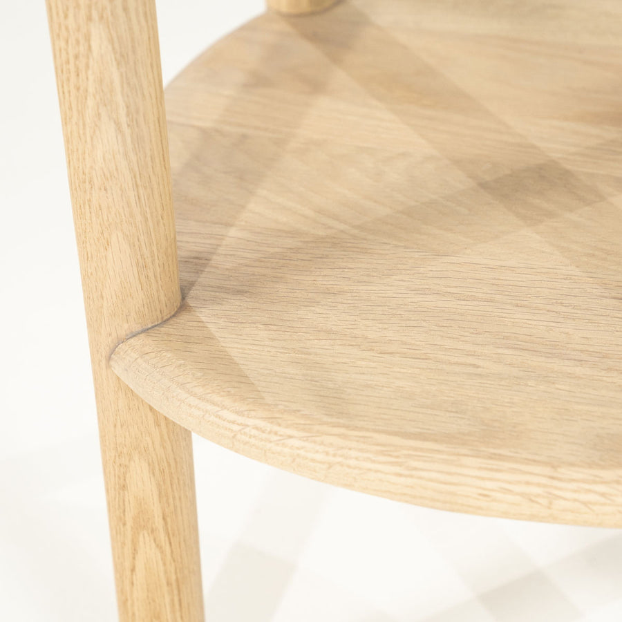 Bijzettafel Cleo – eikenhout & glas naturel