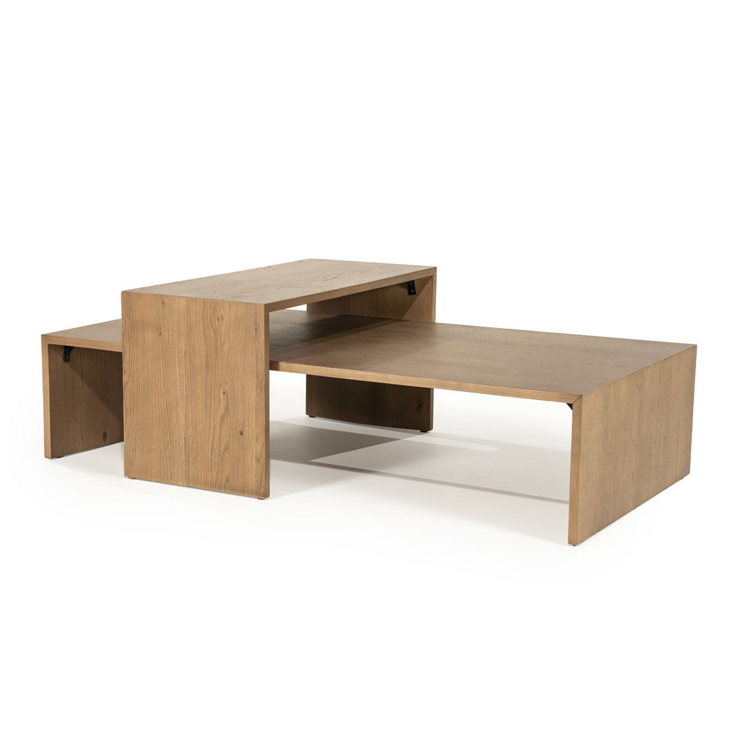 Salontafel set Flo – eikenhout fineer lichtbruin