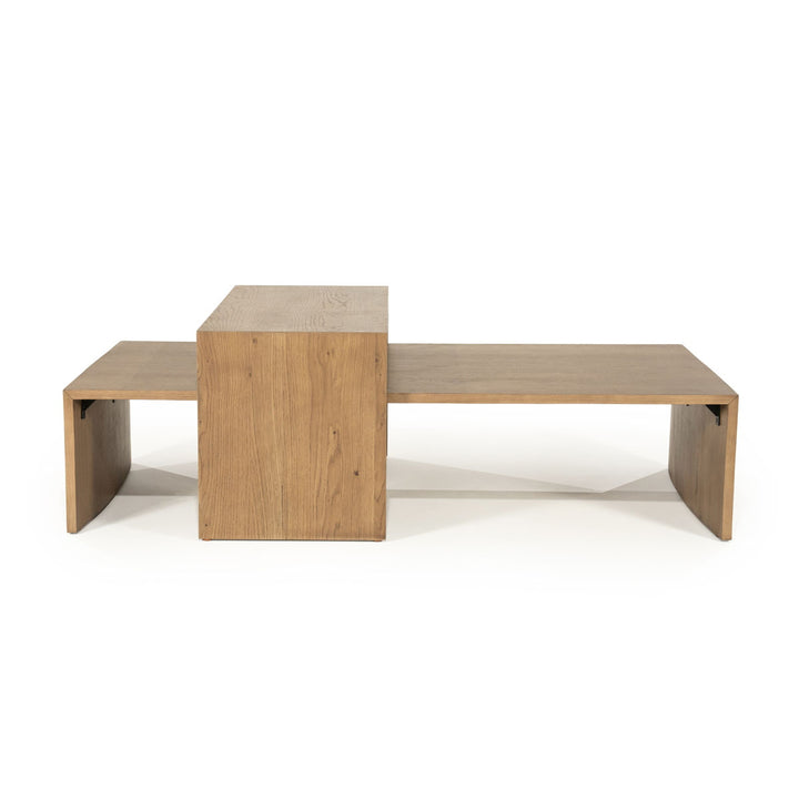 Salontafel set Flo – eikenhout fineer lichtbruin