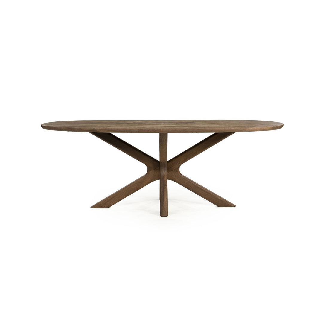 Eettafel Tycho – mangohout lichtbruin 210×110cm