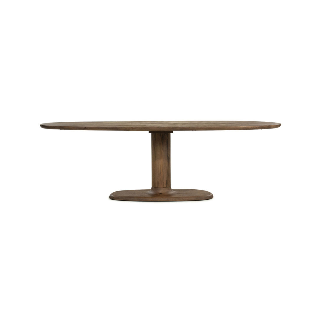Ovaal eettafel Coco – mangohout lichtbruin 240×110cm