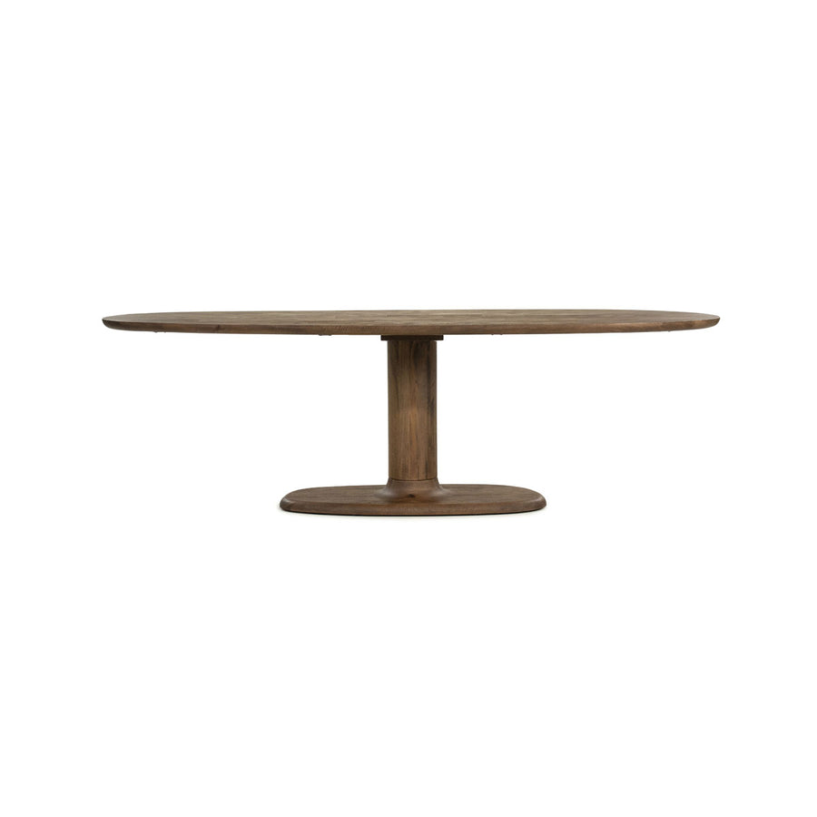 Ovaal eettafel Coco – mangohout lichtbruin 240×110cm