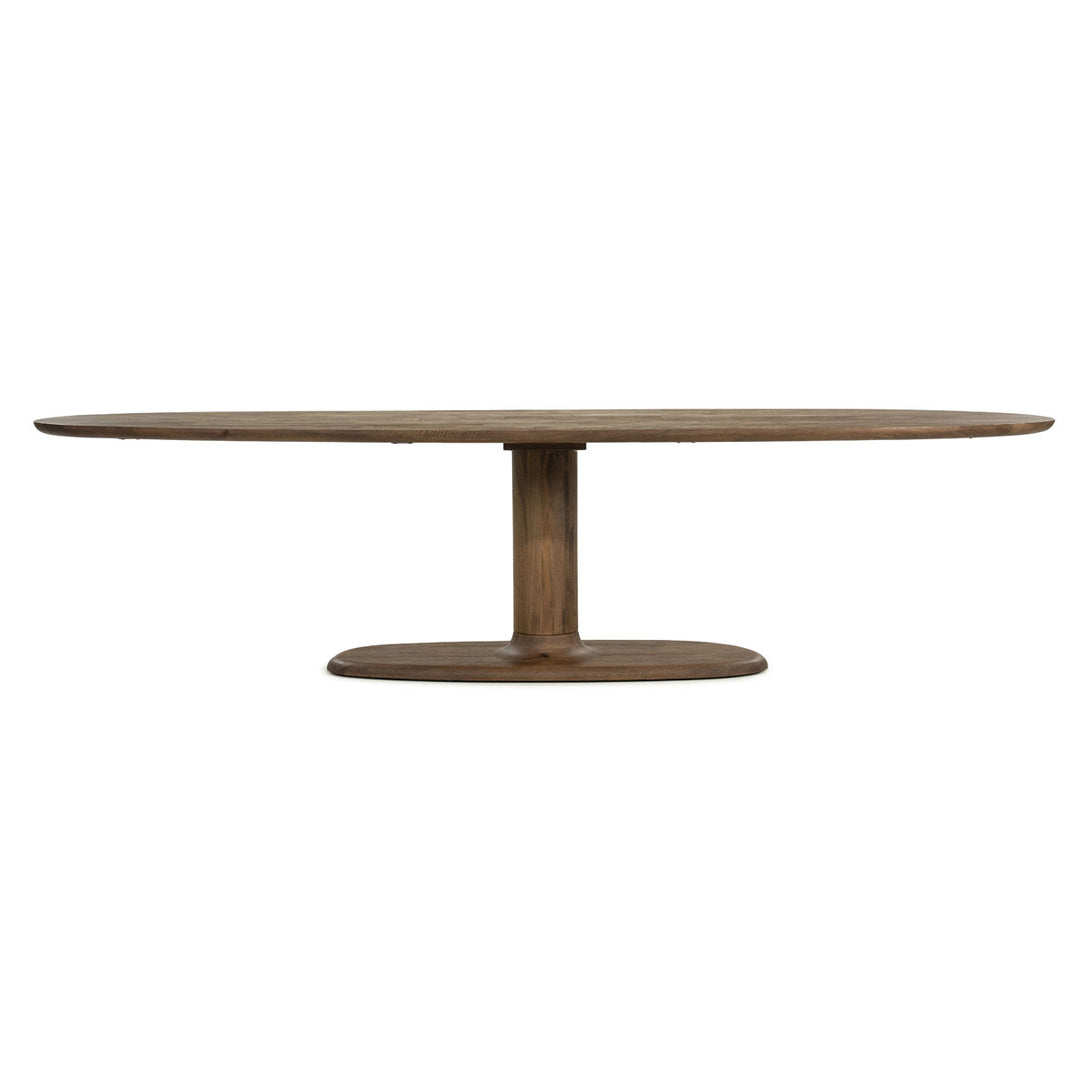 Ovaal eettafel Coco – mangohout lichtbruin 300×110cm