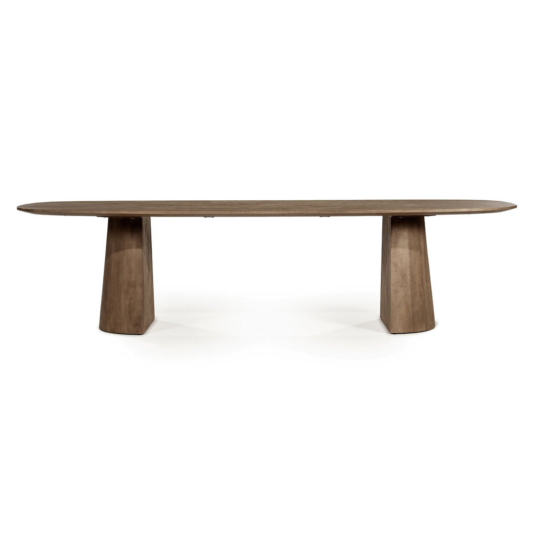 Eettafel Lune – mangohout lichtbruin 300×105cm