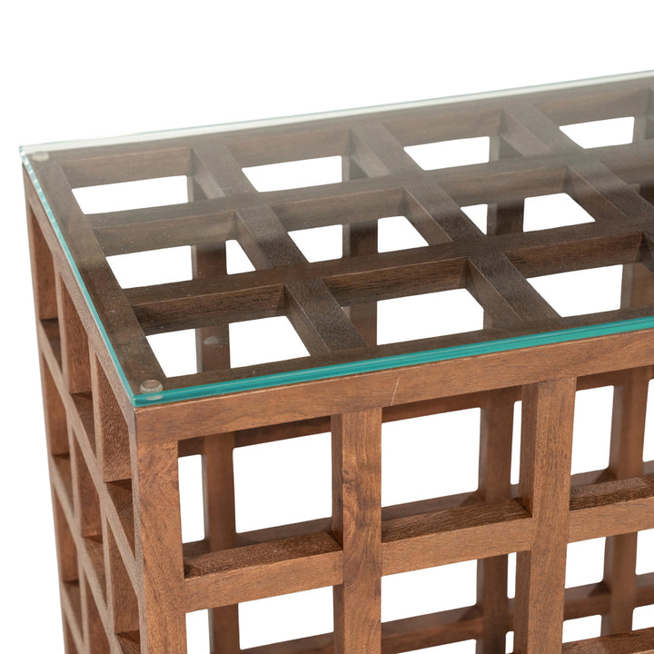 Eleonora Sidetable Heras Bruin detail