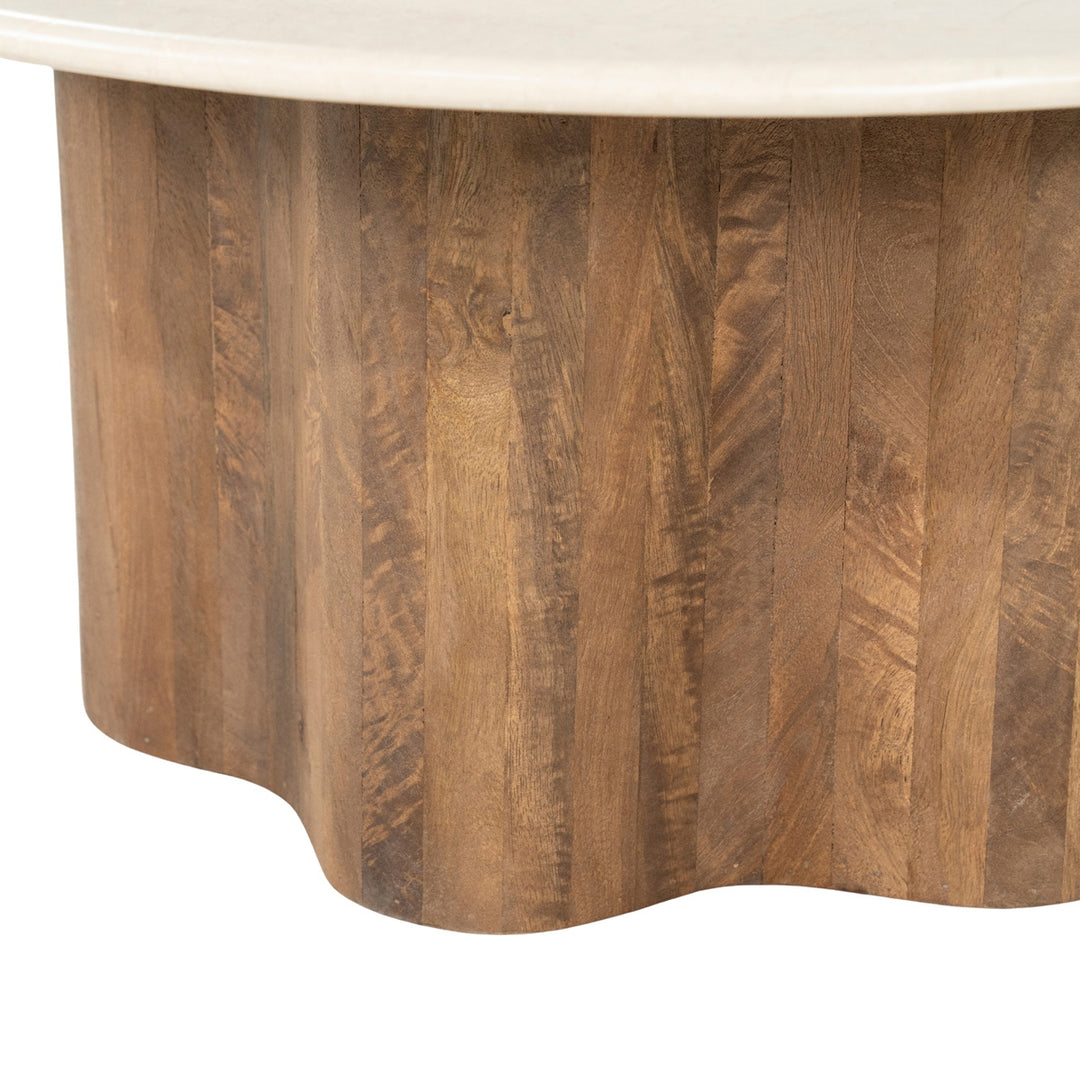 Salontafel Bodhi marmer look botochino 80 cm Eleonora
