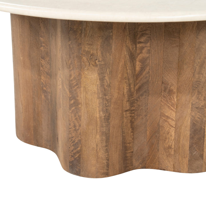 Salontafel Bodhi marmer look botochino 80 cm Eleonora