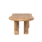 Eettafel Nigel detail van het gelakte mangohout