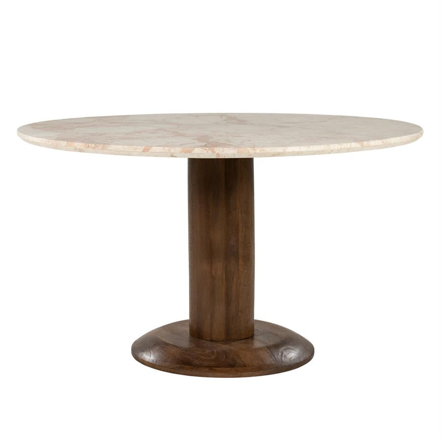Eettafel Ted mangohout bruin 130x130 cm