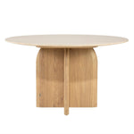 Eettafel Lova eikenhout en travertin naturel 130x130 cm