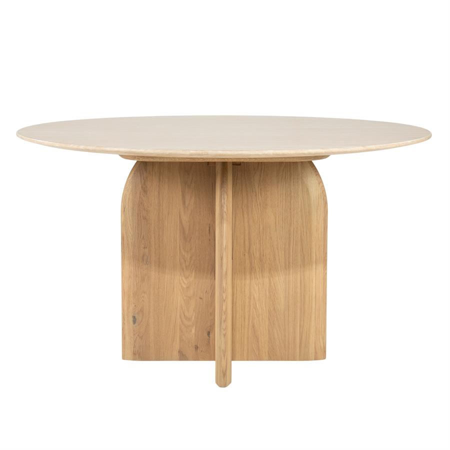 Eettafel Lova eikenhout en travertin naturel 130x130 cm