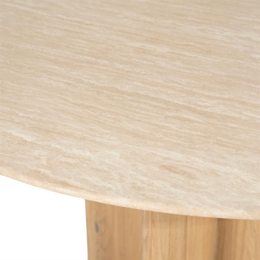 Eettafel Lova eikenhouten onderstel