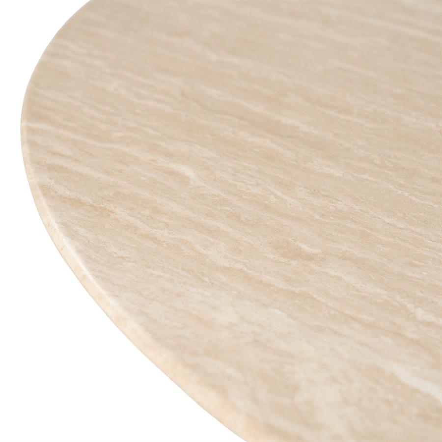 Eettafel Lova naturel vanuit zijaanzicht