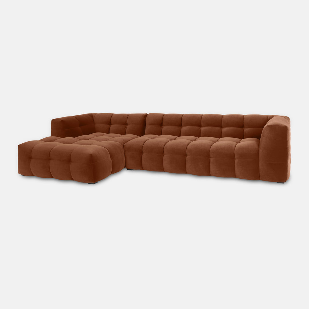 Bubbel Hoekbank Velvet – Luxe Organische Designbank Royal 160 magnolia