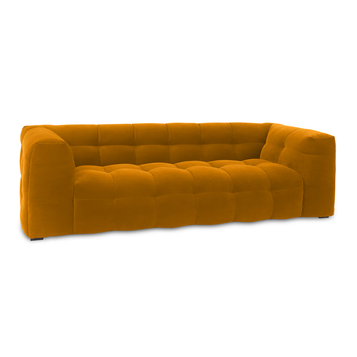 Velvet Bank 3-Zits – Ronde Luxe Designbank | Royal peach 120