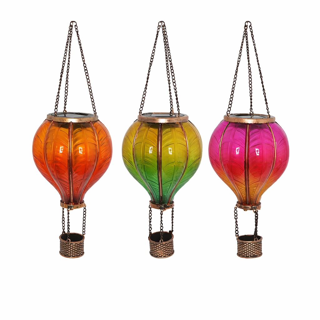 Solar Luchtballon Hanglamp – Sfeervolle LED Tuinlamp voor Balkon & Terras