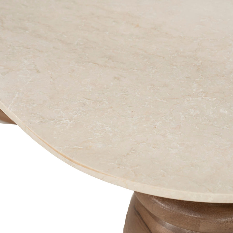 Salontafel Pippa – mangohout & Botochino marmer