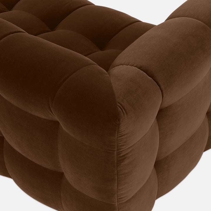Velvet Bank 3-Zits – Ronde Luxe Designbank | Royal Wood