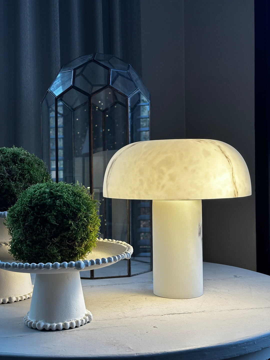 By-boo Tafellamp GlowStone Resin marmer look