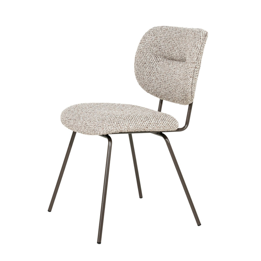 Stoel Tibbe – stof & metaal taupe Sava