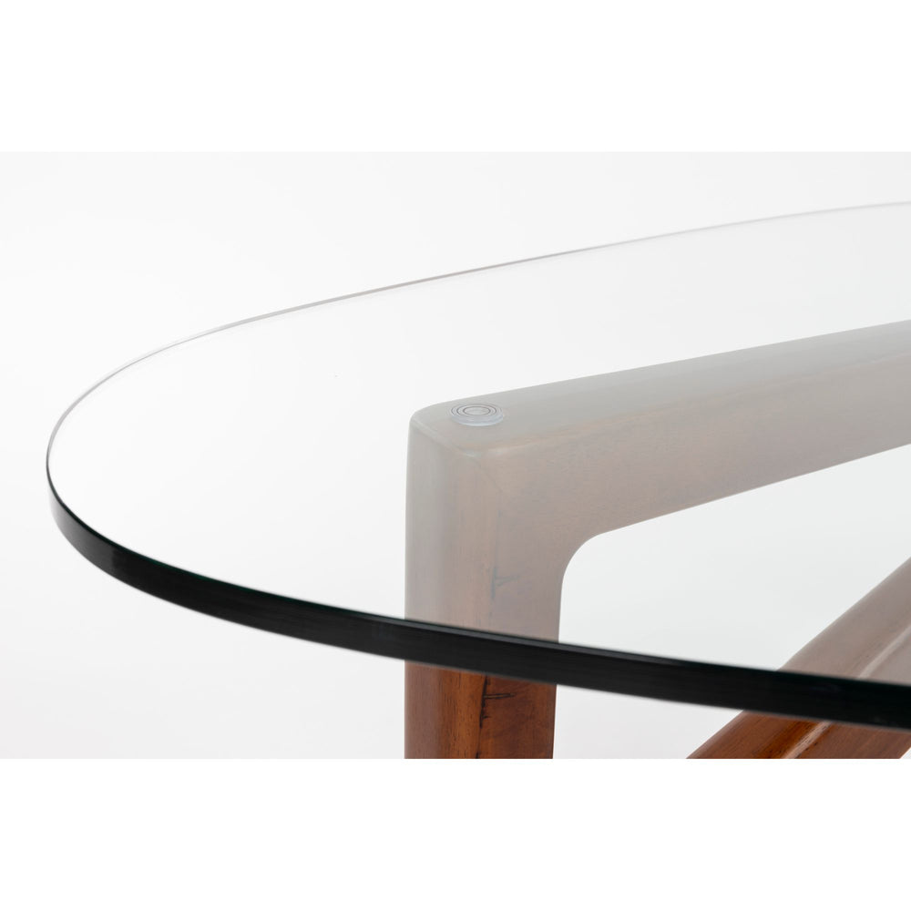 Glazen salontafel Norwin in een woonkamer