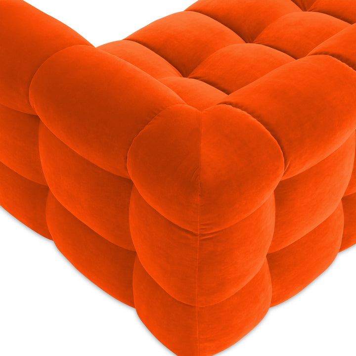 Bubbel Hoekbank Velvet – Luxe Organische Designbank Royal 25 orange