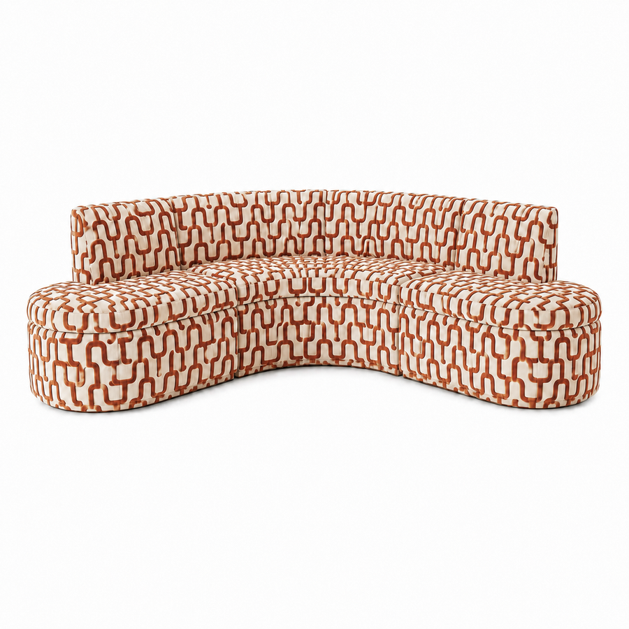 Sevilla Hoek Eetkamerbank – Romi 58 Terracotta