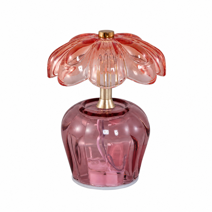 Kaydie Flower LED Lamp Set – Luxe Glazen Bloemlampen Groen & Roze