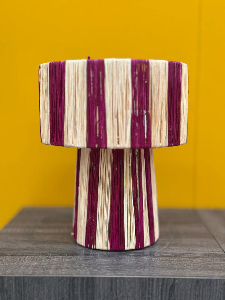 Marokkaanse raffia tafellamp