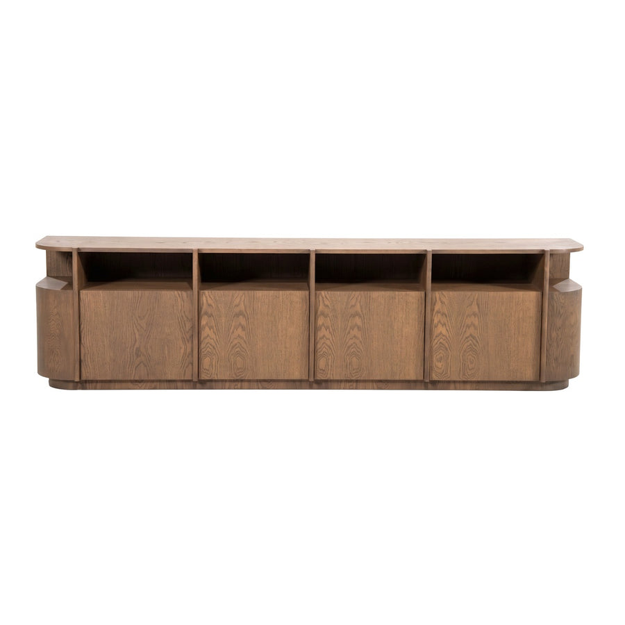 TV-meubel Oslo 182 cm – eiken & eikenfineer lichtbruin