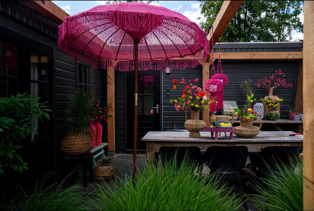 Ibiza parasol roze