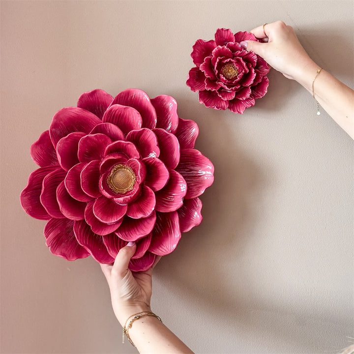 Wand bloem roze rood