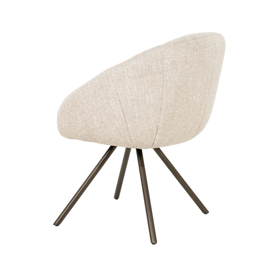 Stoel Tara – stof, foam & staal beige Punto