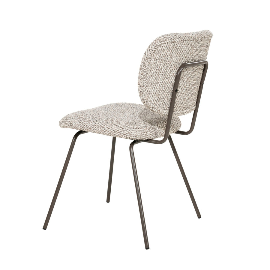 Stoel Tibbe – stof & metaal taupe Sava