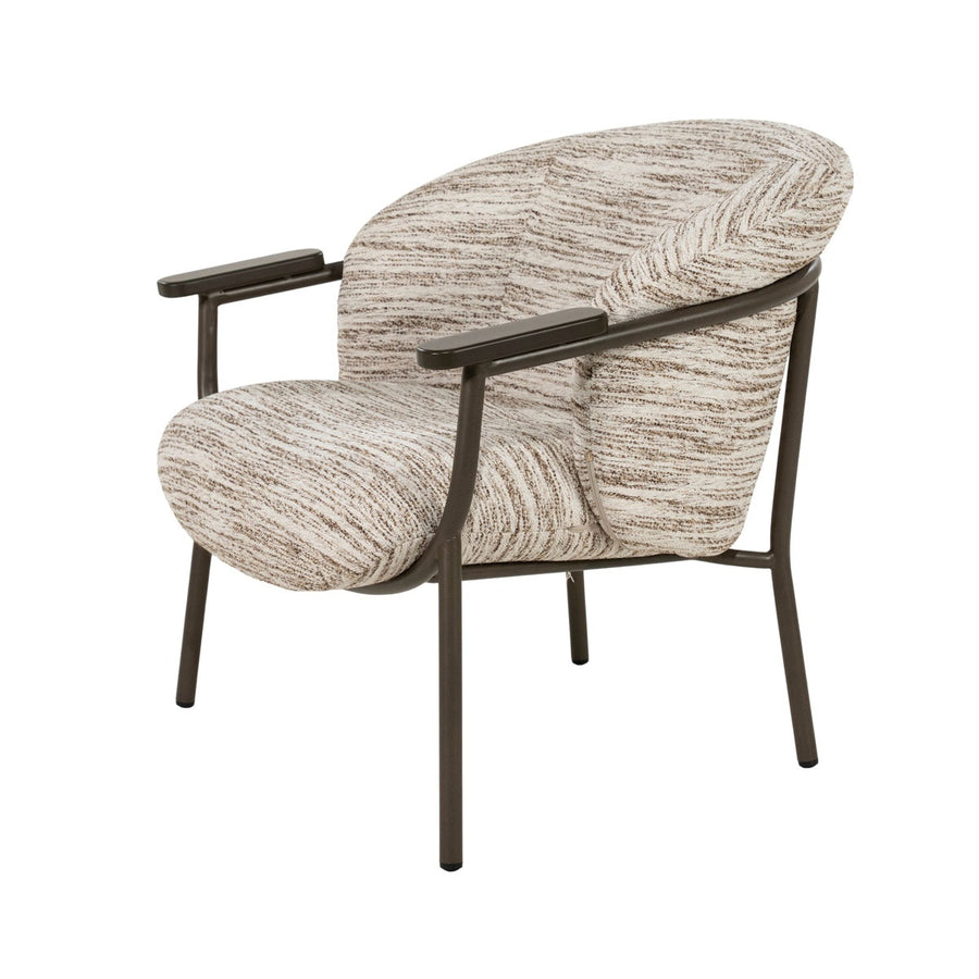 Fauteuil Myla – metaal, foam & stof
