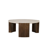 Salontafel Joan – mangohout & Botochino marmer