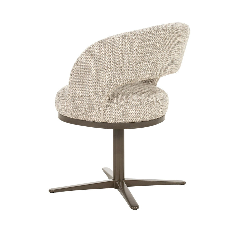 Stoel Gigi – stof & metaal taupe Tofa