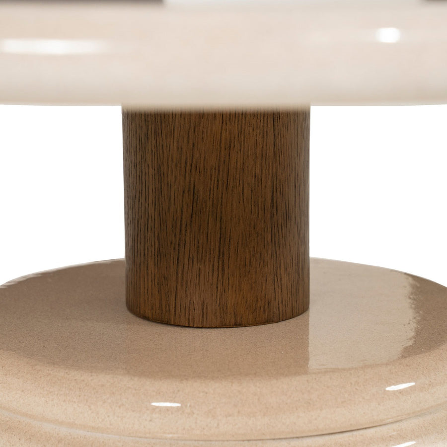 Salontafel Kyan – beton, eiken & metaal beige