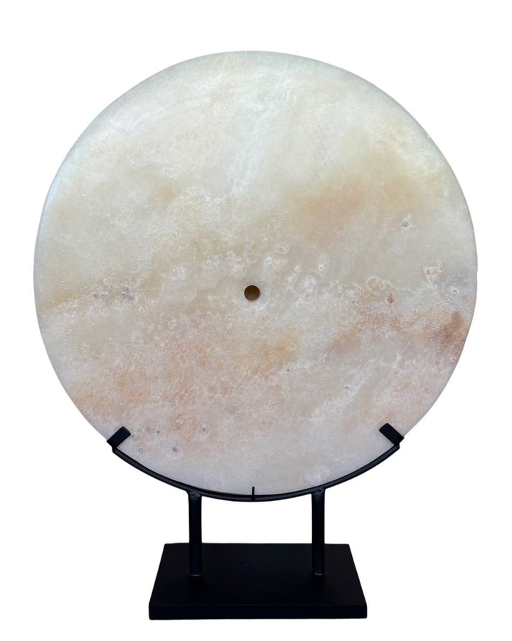 Onyx Schijf Ornament op Voet XL